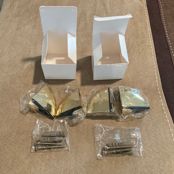 Spancraft Office Spancraft Peacock Brushed Brass Glass Shelf